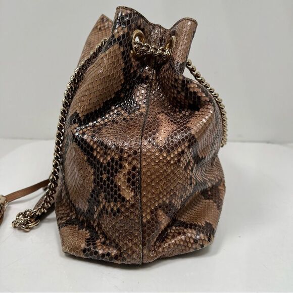 Gucci Soho Chain Strap Shoulder Bag Python Medium - Picture 4 of 13
